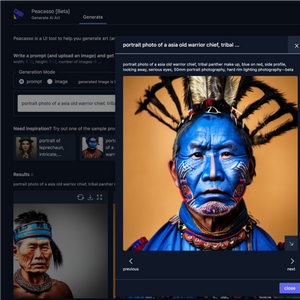Introducing Peacasso: A UI Interface for Generating AI Art with Latent Diffusion Models (Stable Diffusion)