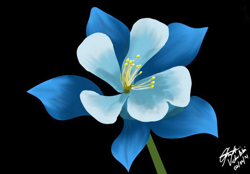 Flower Painting Progress