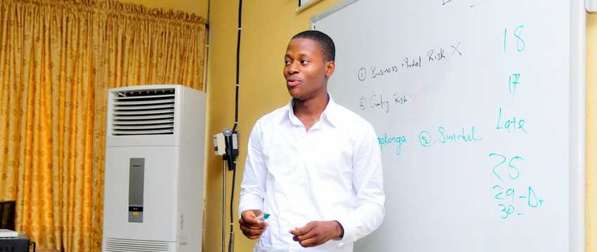 Photo Credit – Busayo Longe. Me teaching a really great class of students at the MIT Global Startup Labs Summer ’12 at Unilag.